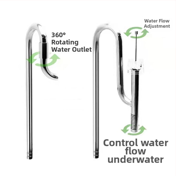 Аксесоари за аквариум за трева, вход и изход от неръждаема стомана за отстраняване на маслено фолио, филтър за аквариум за трева, кофа, оборудване, водопровод