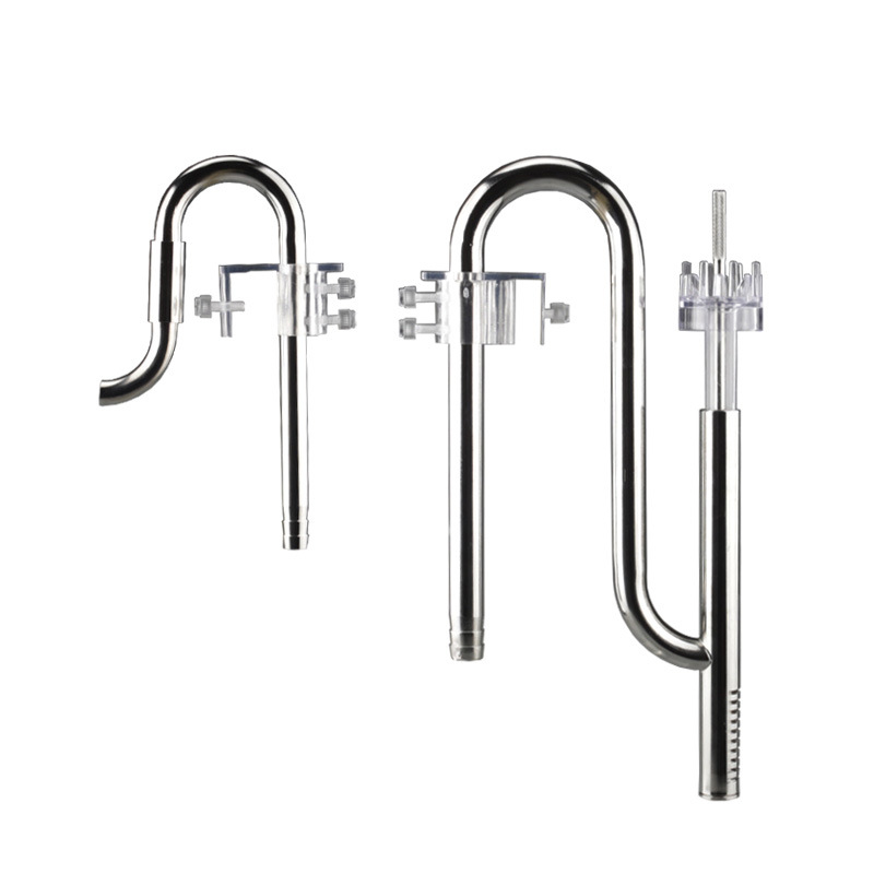 Аксесоари за аквариум за трева, вход и изход от неръждаема стомана за отстраняване на маслено фолио, филтър за аквариум за трева, кофа, оборудване, водопровод