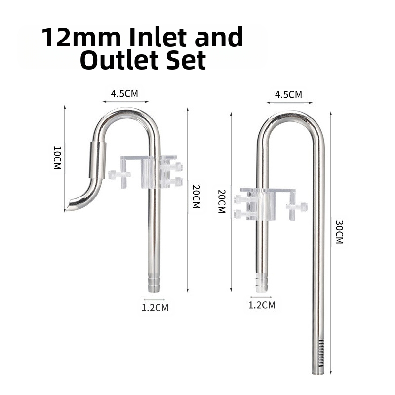 Аксесоари за аквариум за трева, вход и изход от неръждаема стомана за отстраняване на маслено фолио, филтър за аквариум за трева, кофа, оборудване, водопровод
