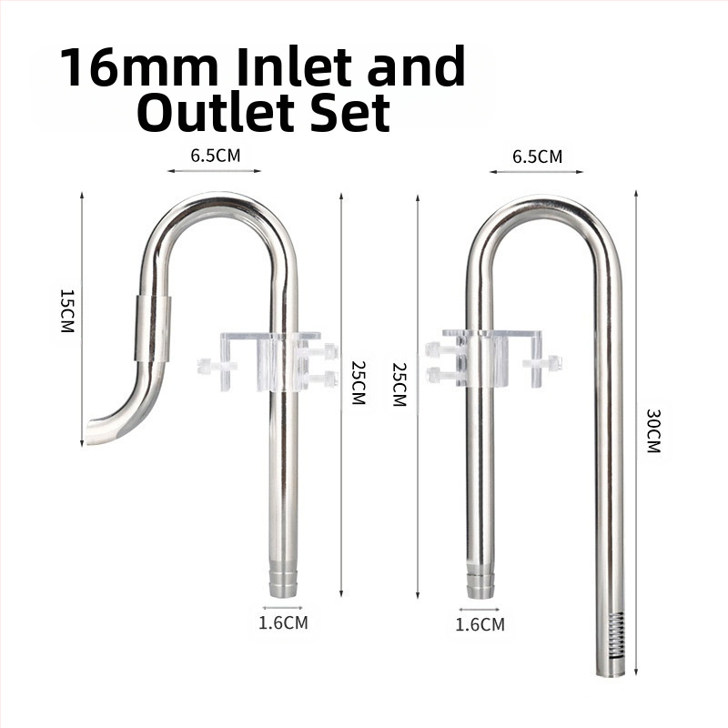 Аксесоари за аквариум за трева, вход и изход от неръждаема стомана за отстраняване на маслено фолио, филтър за аквариум за трева, кофа, оборудване, водопровод
