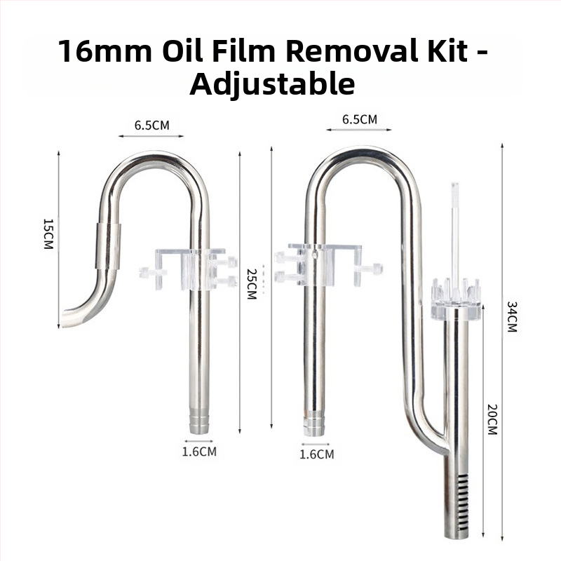 Аксесоари за аквариум за трева, вход и изход от неръждаема стомана за отстраняване на маслено фолио, филтър за аквариум за трева, кофа, оборудване, водопровод