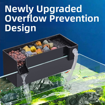 Maza zivju tvertnes filtra ūdens attīrīšanas cikls trīs vienā klusināts ārējais sienas attīrīšanas filtra kaste pilienveida kaste skābekļa padeve