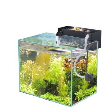 Maza zivju tvertnes filtra ūdens attīrīšanas cikls trīs vienā klusināts ārējais sienas attīrīšanas filtra kaste pilienveida kaste skābekļa padeve