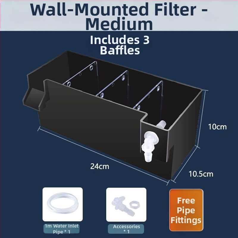 Maza zivju tvertnes filtra ūdens attīrīšanas cikls trīs vienā klusināts ārējais sienas attīrīšanas filtra kaste pilienveida kaste skābekļa padeve