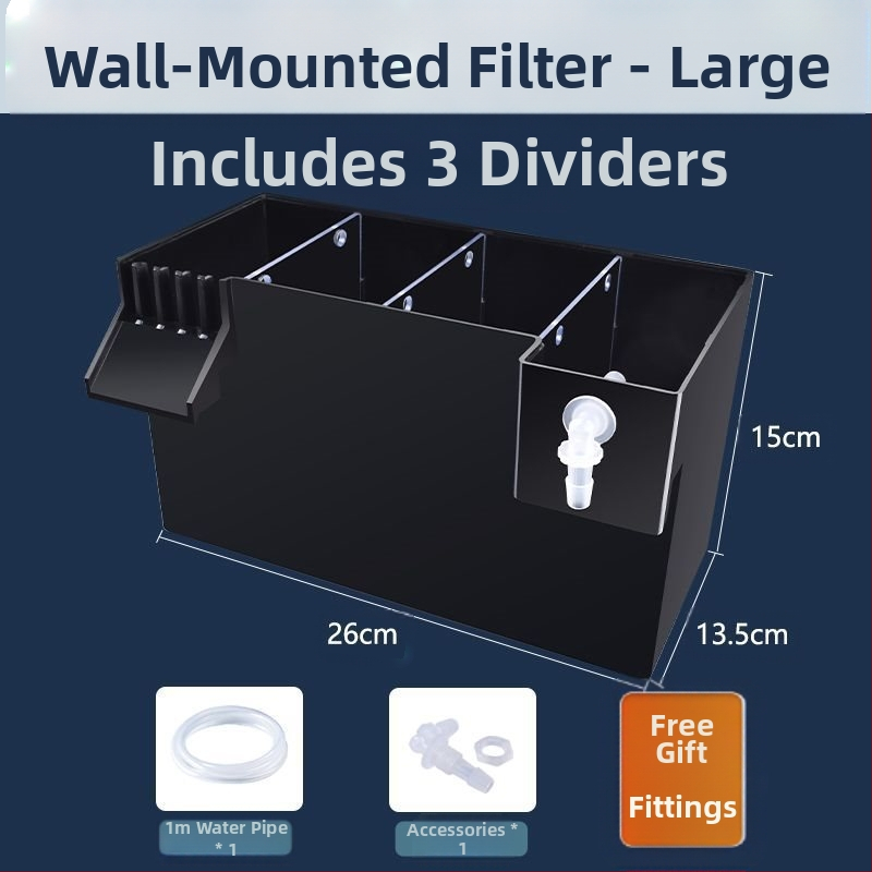 Maza zivju tvertnes filtra ūdens attīrīšanas cikls trīs vienā klusināts ārējais sienas attīrīšanas filtra kaste pilienveida kaste skābekļa padeve