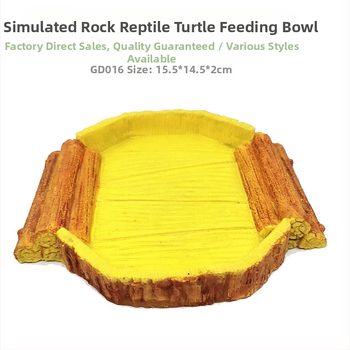 Άμεσες πωλήσεις εργοστασίων για διακόσμηση ενυδρείου ψαριών, προσομοιωμένη λεκάνη νερού από ρητίνη με συρρέουσα χελώνα, πιάτο σίτισης κατοικίδιων ζώων, πιάτο συρρέουσας χελώνας