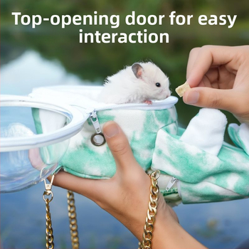 Τσάντα μελιού με κλουβί για χάμστερ, φορητή, αναπνεύσιμη τσάντα πλάτης Golden Bear, διαφανής, μικρή τσάντα πλάτης για κατοικίδια