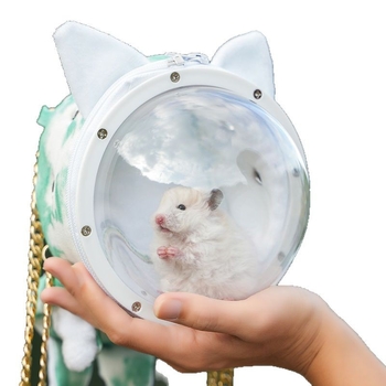 Τσάντα μελιού με κλουβί για χάμστερ, φορητή, αναπνεύσιμη τσάντα πλάτης Golden Bear, διαφανής, μικρή τσάντα πλάτης για κατοικίδια