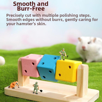 Žiurkėno linksmybės Rubiko kubas medinis žaislas Molariniai reikmenys Auksinio lokio lizdas medinis medinis žaislas iš medžio masyvo, spalvotas kostiumas