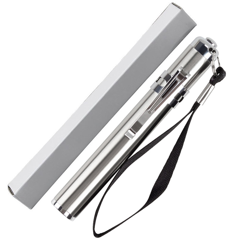 Meditsiinilised väikesed kingitused, millele on kohandatud logo graveerimine, valge valguse patareide vahetamine, üldise läbivaatuse spetsiaalne tagant vajutatav meditsiiniline õpilaspliiats