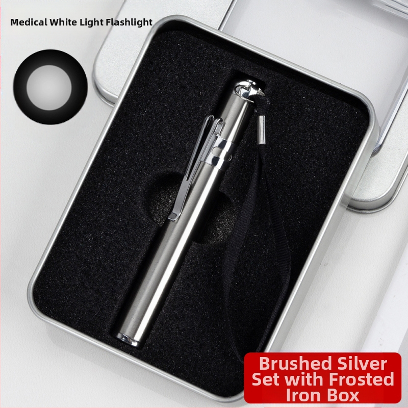 Meditsiinilised väikesed kingitused, millele on kohandatud logo graveerimine, valge valguse patareide vahetamine, üldise läbivaatuse spetsiaalne tagant vajutatav meditsiiniline õpilaspliiats