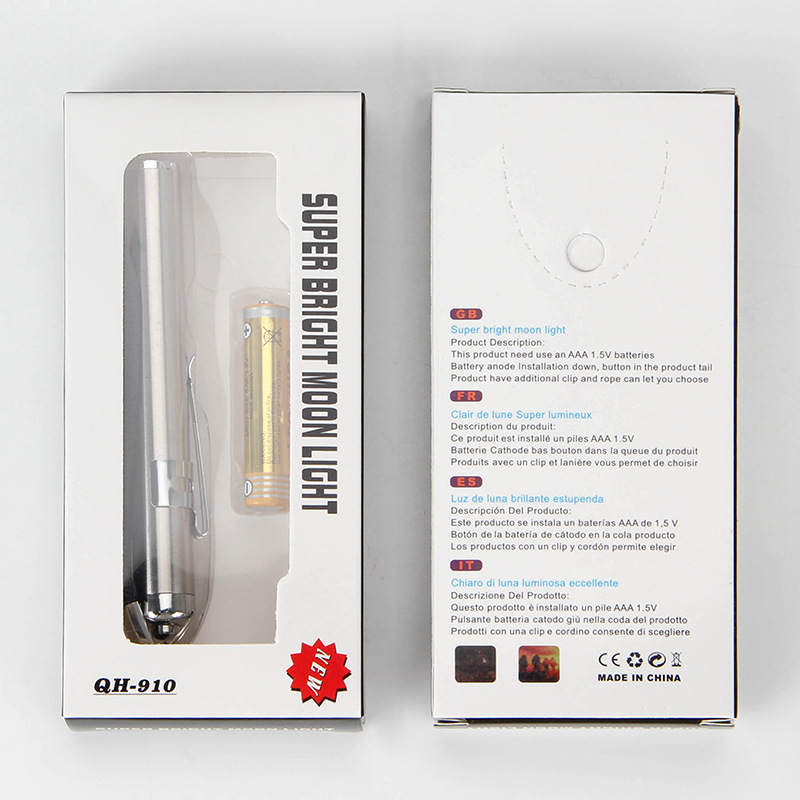 Meditsiinilised väikesed kingitused, millele on kohandatud logo graveerimine, valge valguse patareide vahetamine, üldise läbivaatuse spetsiaalne tagant vajutatav meditsiiniline õpilaspliiats