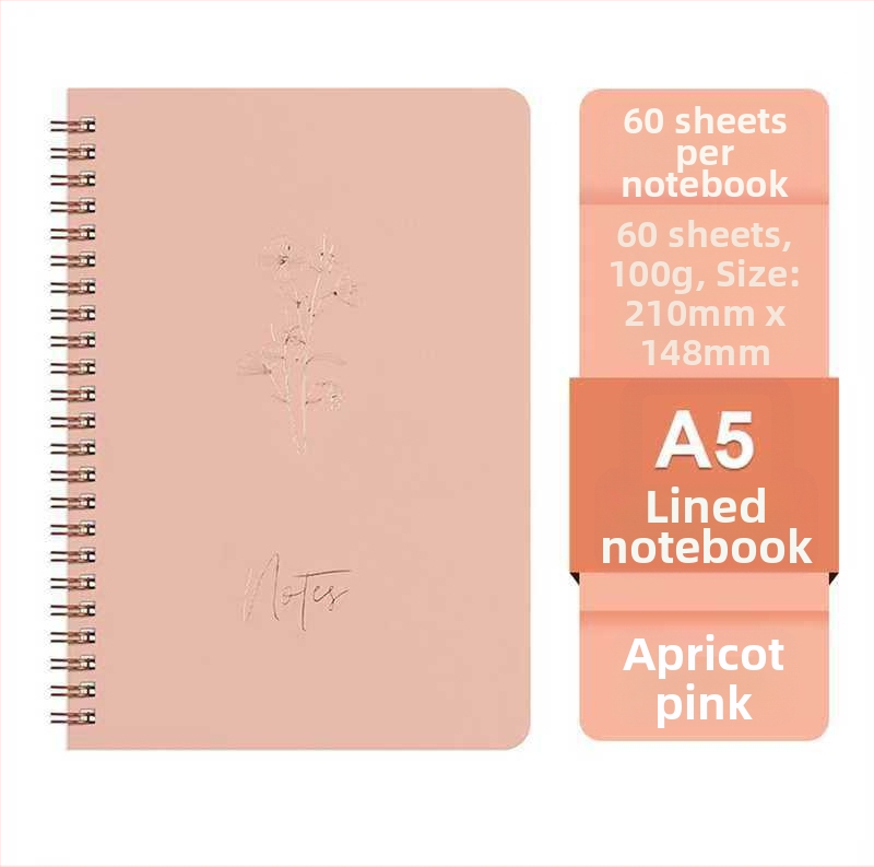 Gamyklos sandėlyje tiekiama ritinių knyga „Macaron“ spalvota palaidų lapų knyga studentams, užrašų knygelė biuro užrašams, didmeninė prekyba