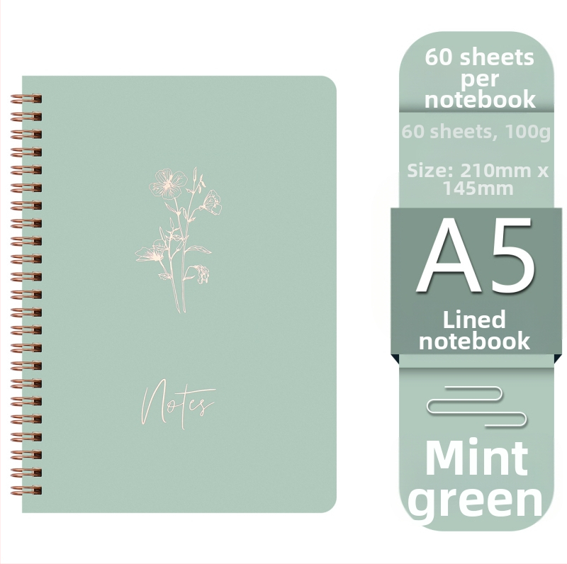 Gamyklos sandėlyje tiekiama ritinių knyga „Macaron“ spalvota palaidų lapų knyga studentams, užrašų knygelė biuro užrašams, didmeninė prekyba