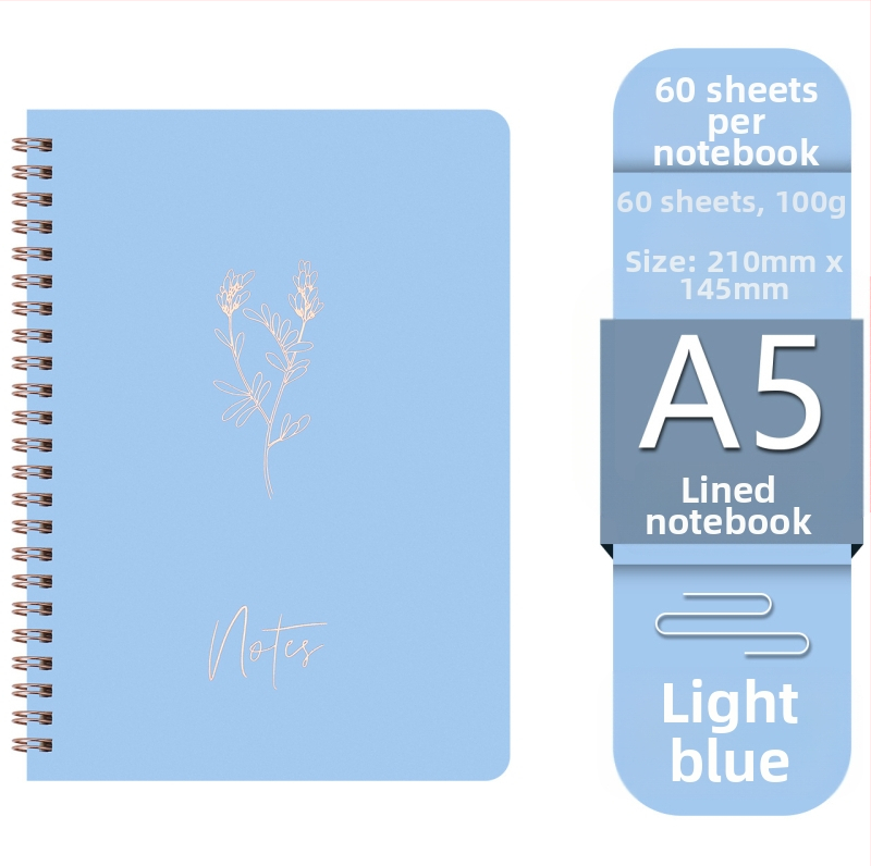 Gamyklos sandėlyje tiekiama ritinių knyga „Macaron“ spalvota palaidų lapų knyga studentams, užrašų knygelė biuro užrašams, didmeninė prekyba