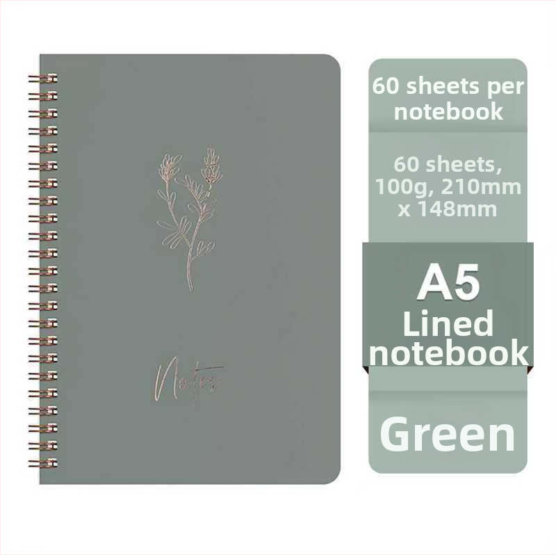 Gamyklos sandėlyje tiekiama ritinių knyga „Macaron“ spalvota palaidų lapų knyga studentams, užrašų knygelė biuro užrašams, didmeninė prekyba