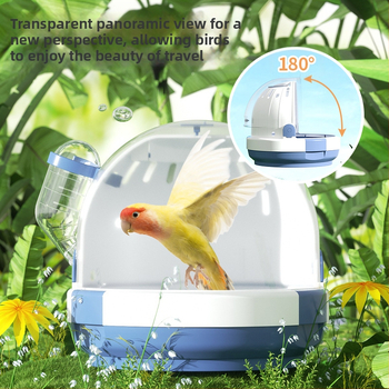 Φορητό κλουβί εξερχόμενου παπαγάλου, σακίδιο πλάτης ταξιδιού για πουλιά με στρογγυλό σχέδιο, δέρμα τίγρης, παιωνία, προμήθειες κλουβιού πουλιών