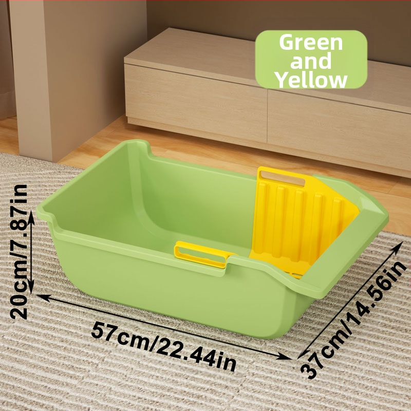 Suur kassiliivkast poolsuletud ämbriga, eemaldatav kassi tualett, kõrgusvastane tara, väline pritsmetega kassi väljaheidete bassein, hulgimüük