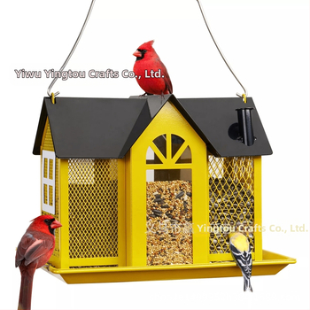 Piiriülene uus loominguline metallist lindude söötja sisehoovi kiikmaja kolibri söötja rippuv välistingimustes kaunistamine