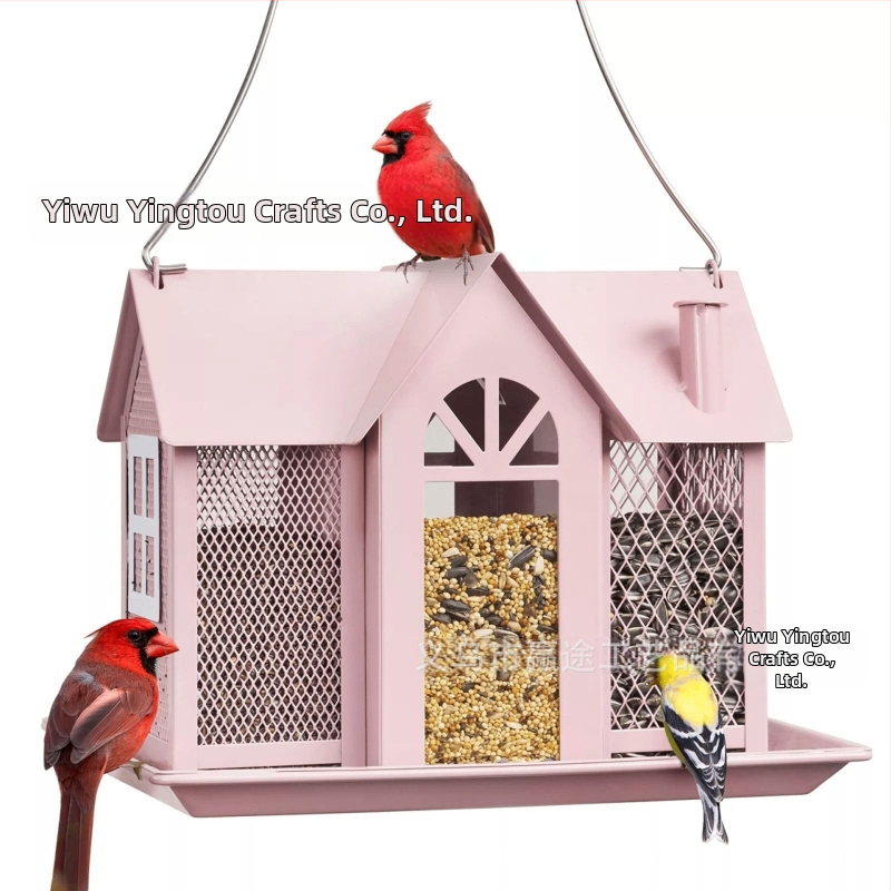 Piiriülene uus loominguline metallist lindude söötja sisehoovi kiikmaja kolibri söötja rippuv välistingimustes kaunistamine