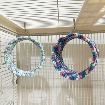 Papagoi salajane kott nirk ümmargune võrkkiik käsitsi kootud ronimismatt kiik