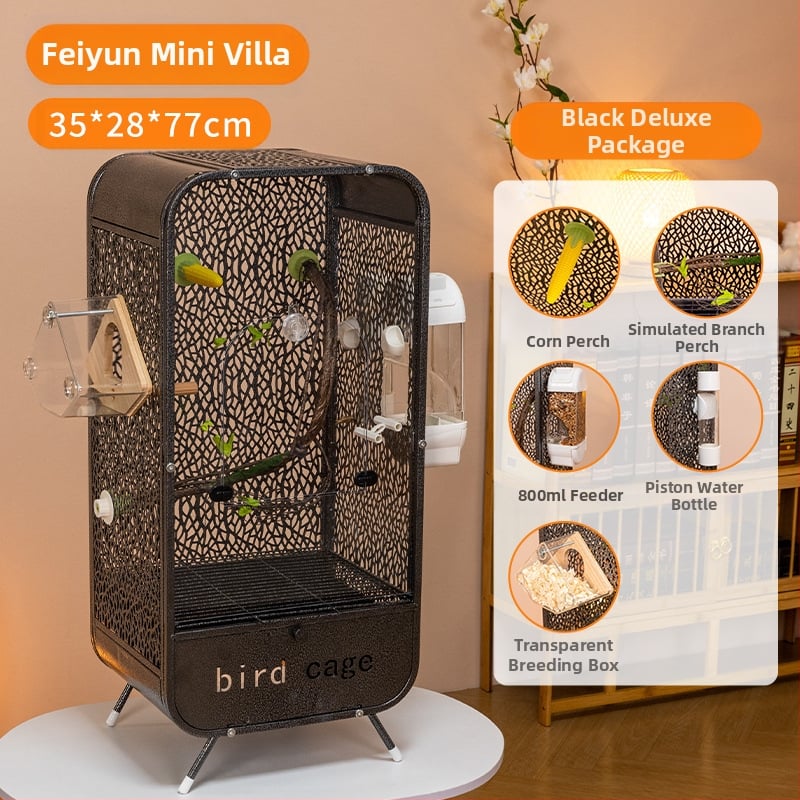 Uus läbipaistev papagoi linnupuuri panoraamne akrüülpuur pritsmekindel dekoratiivne villa kodulinnupuuri vitriinpuuri hulgimüük