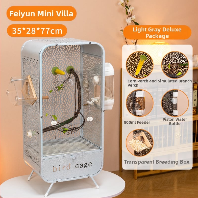 Uus läbipaistev papagoi linnupuuri panoraamne akrüülpuur pritsmekindel dekoratiivne villa kodulinnupuuri vitriinpuuri hulgimüük