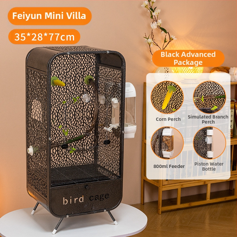 Uus läbipaistev papagoi linnupuuri panoraamne akrüülpuur pritsmekindel dekoratiivne villa kodulinnupuuri vitriinpuuri hulgimüük