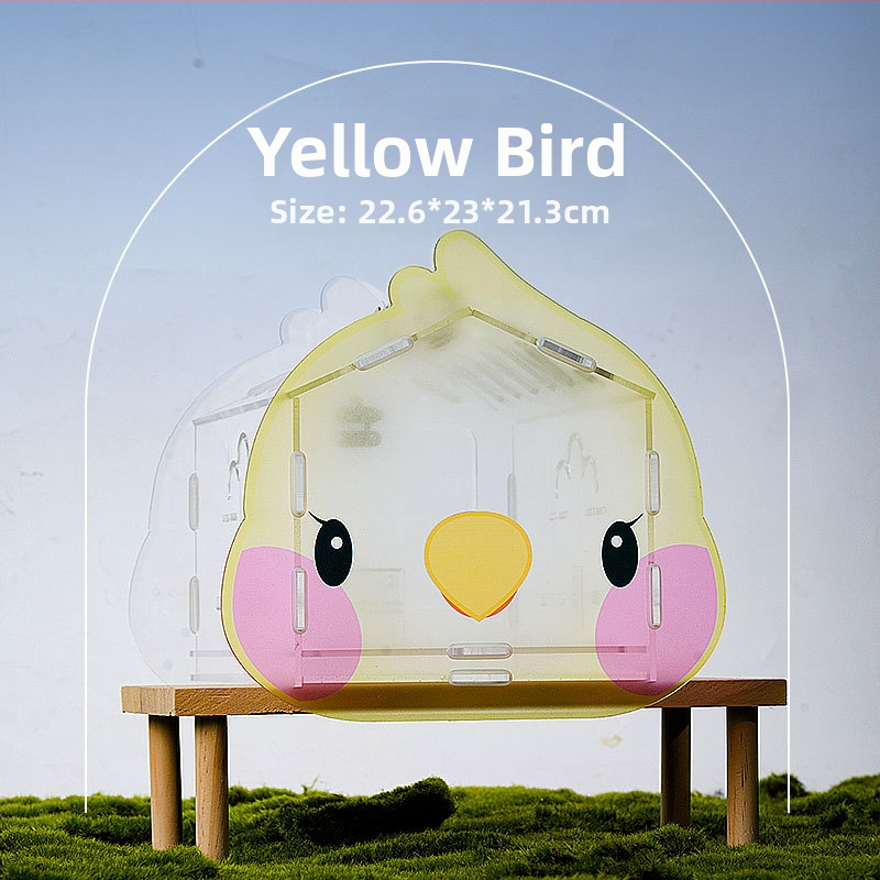 Lemmiklooma Shang Tian papagoi puuriga Läbipaistev väljasõidupuur Linnuvaatluspuur Tiigri nahast pojengist Xuan Fengi dekoratiivne akrüül väljasõidupuur