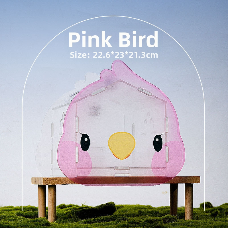 Lemmiklooma Shang Tian papagoi puuriga Läbipaistev väljasõidupuur Linnuvaatluspuur Tiigri nahast pojengist Xuan Fengi dekoratiivne akrüül väljasõidupuur