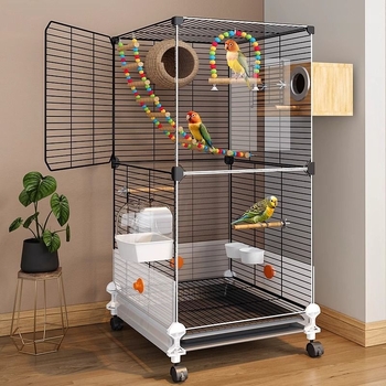 Xz [surinkta 1583 žmonių] Paukščių narvelis, papūgos narvelis, didelis namų apyvokos reikmuo, naujas, apsaugantis nuo purslų, tigro oda, juodas fenikso bijūnas, specialus