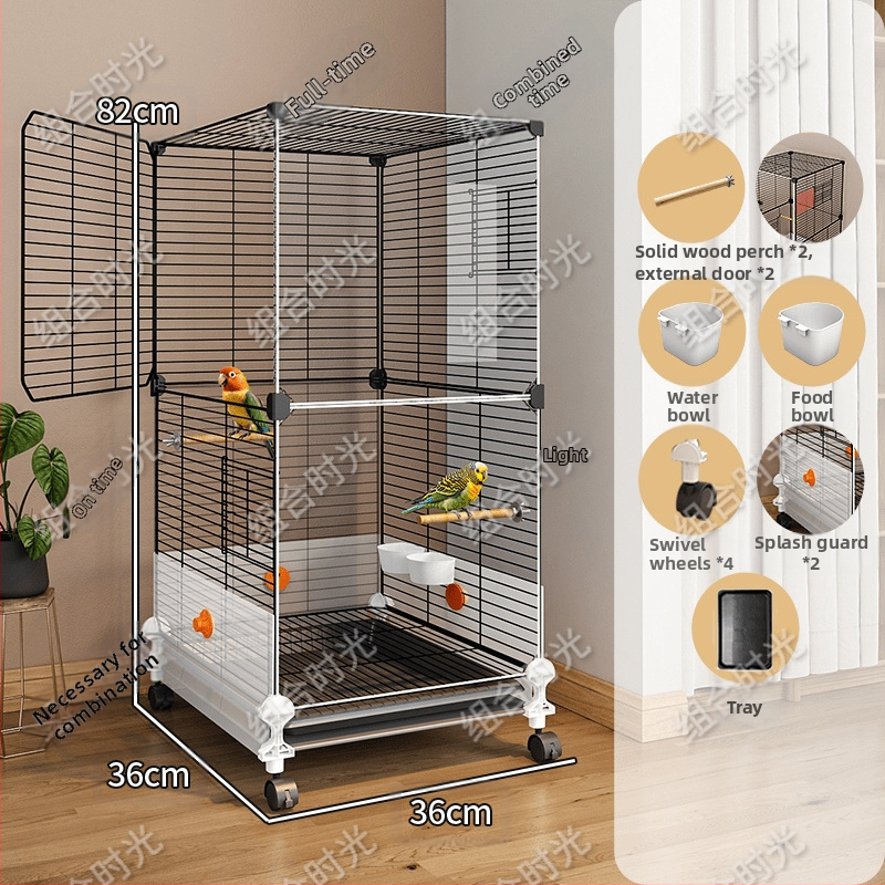 Xz [surinkta 1583 žmonių] Paukščių narvelis, papūgos narvelis, didelis namų apyvokos reikmuo, naujas, apsaugantis nuo purslų, tigro oda, juodas fenikso bijūnas, specialus