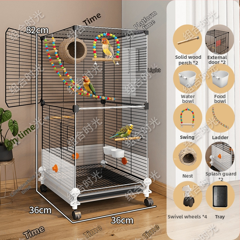 Xz [surinkta 1583 žmonių] Paukščių narvelis, papūgos narvelis, didelis namų apyvokos reikmuo, naujas, apsaugantis nuo purslų, tigro oda, juodas fenikso bijūnas, specialus