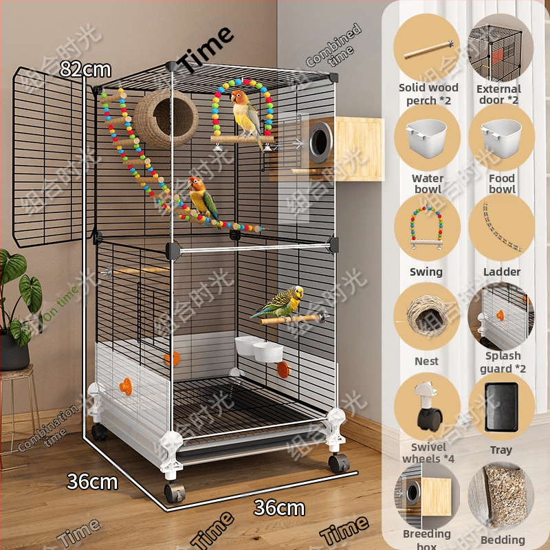 Xz [surinkta 1583 žmonių] Paukščių narvelis, papūgos narvelis, didelis namų apyvokos reikmuo, naujas, apsaugantis nuo purslų, tigro oda, juodas fenikso bijūnas, specialus