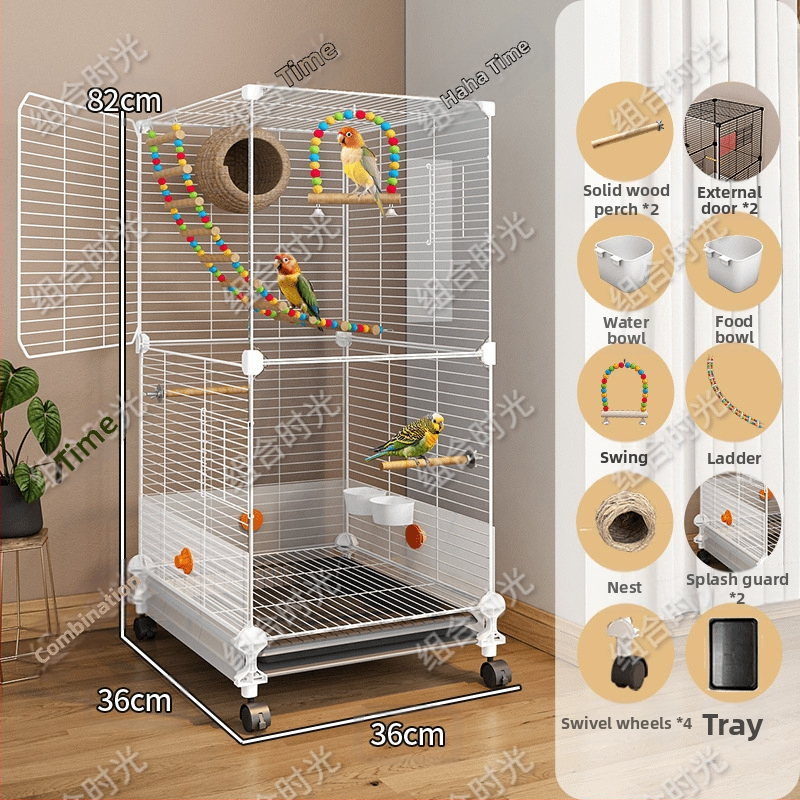 Xz [surinkta 1583 žmonių] Paukščių narvelis, papūgos narvelis, didelis namų apyvokos reikmuo, naujas, apsaugantis nuo purslų, tigro oda, juodas fenikso bijūnas, specialus