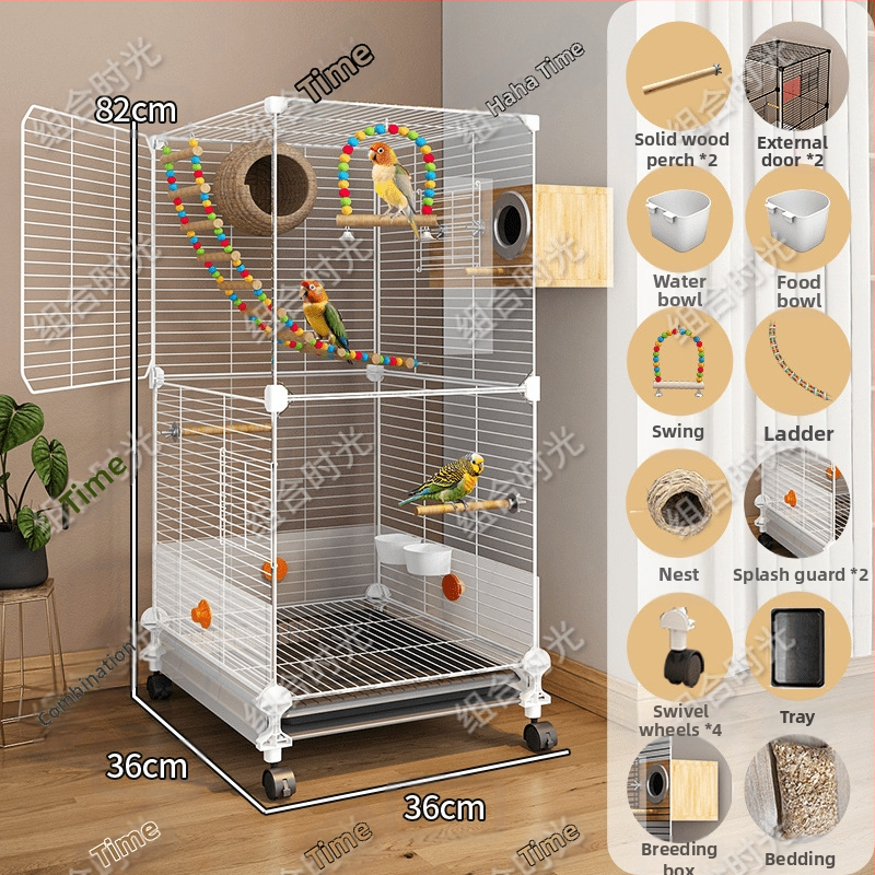 Xz [surinkta 1583 žmonių] Paukščių narvelis, papūgos narvelis, didelis namų apyvokos reikmuo, naujas, apsaugantis nuo purslų, tigro oda, juodas fenikso bijūnas, specialus