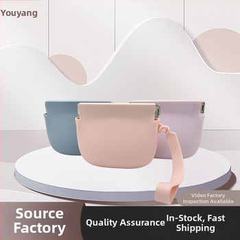 Silikoonist šrapnellist mündikott huulepulgaga kosmeetikakott automaatselt sulguv võtmega kõrvaklappide hoiukott kaasaskantav minikott