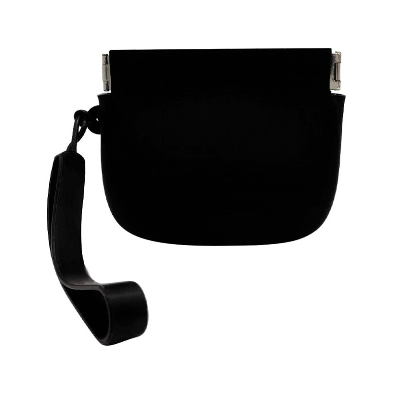 Silikoonist šrapnellist mündikott huulepulgaga kosmeetikakott automaatselt sulguv võtmega kõrvaklappide hoiukott kaasaskantav minikott