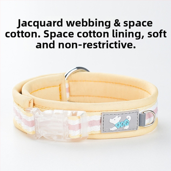 Piiriülene koerakaelarihm, kosmosepuuvillast hingav plahvatuskindel koerarihmaga kaelarihm, mis sobib keskmise suurusega koertele