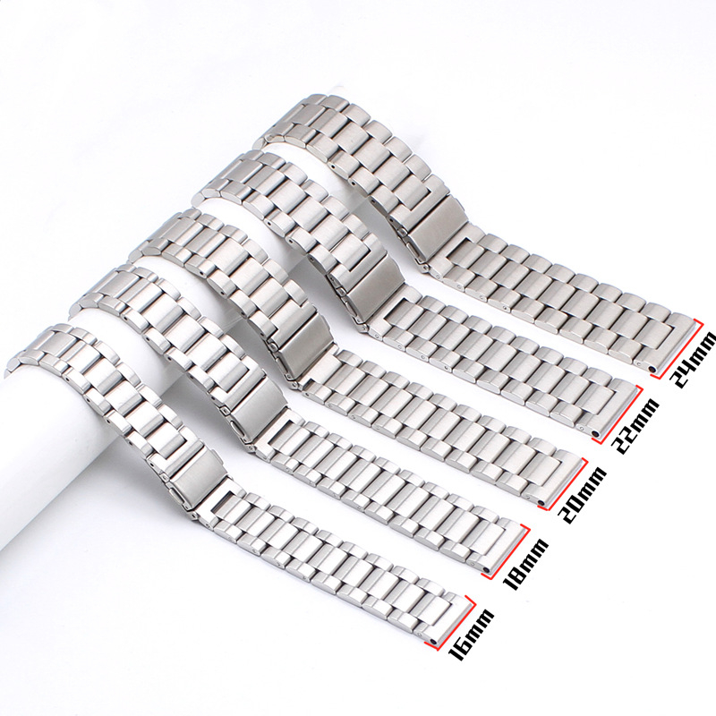 Apple'i, Samsungi, Huawei GT kellarihma jaoks FITBIT kolme helmega roostevabast terasest 20 mm 22 mm Xiaomi kellarihm