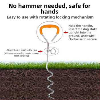 Υψηλής ποιότητας εξωτερική κατοικία από ανοξείδωτο χάλυβα για κατοικίδια, μπουλόνι εδάφους, σωρός σκύλων, χαλύβδινο σύρμα, αλυσίδα έλξης, μπουλόνι στερέωσης σχοινιού, αξεσουάρ κάμπινγκ, εξωτερικό εμπόριο