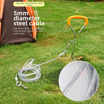 Υψηλής ποιότητας εξωτερική κατοικία από ανοξείδωτο χάλυβα για κατοικίδια, μπουλόνι εδάφους, σωρός σκύλων, χαλύβδινο σύρμα, αλυσίδα έλξης, μπουλόνι στερέωσης σχοινιού, αξεσουάρ κάμπινγκ, εξωτερικό εμπόριο