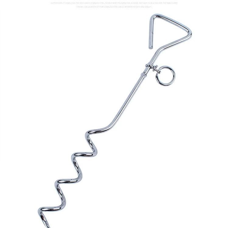 kvaliteetne välistingimustes kasutatavate lemmikloomade roostevabast terasest maapealsete naeltega poltidega koeravaia terasest traatkett veojõuköie kinnituspolt telkimistarvikud väliskaubandus