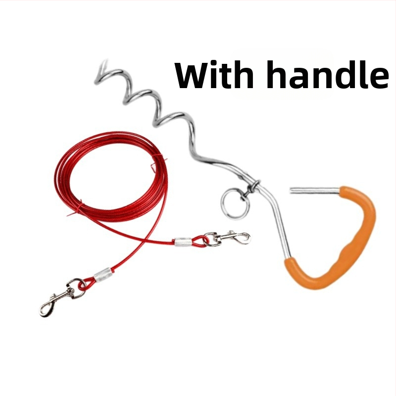 kvaliteetne välistingimustes kasutatavate lemmikloomade roostevabast terasest maapealsete naeltega poltidega koeravaia terasest traatkett veojõuköie kinnituspolt telkimistarvikud väliskaubandus