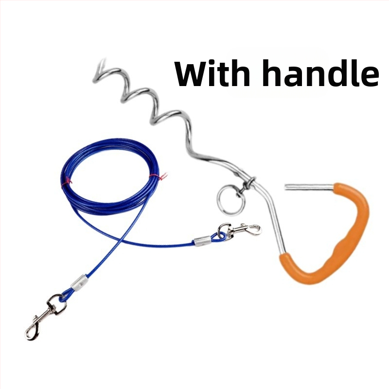 kvaliteetne välistingimustes kasutatavate lemmikloomade roostevabast terasest maapealsete naeltega poltidega koeravaia terasest traatkett veojõuköie kinnituspolt telkimistarvikud väliskaubandus