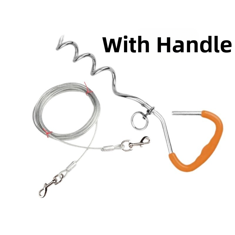 kvaliteetne välistingimustes kasutatavate lemmikloomade roostevabast terasest maapealsete naeltega poltidega koeravaia terasest traatkett veojõuköie kinnituspolt telkimistarvikud väliskaubandus