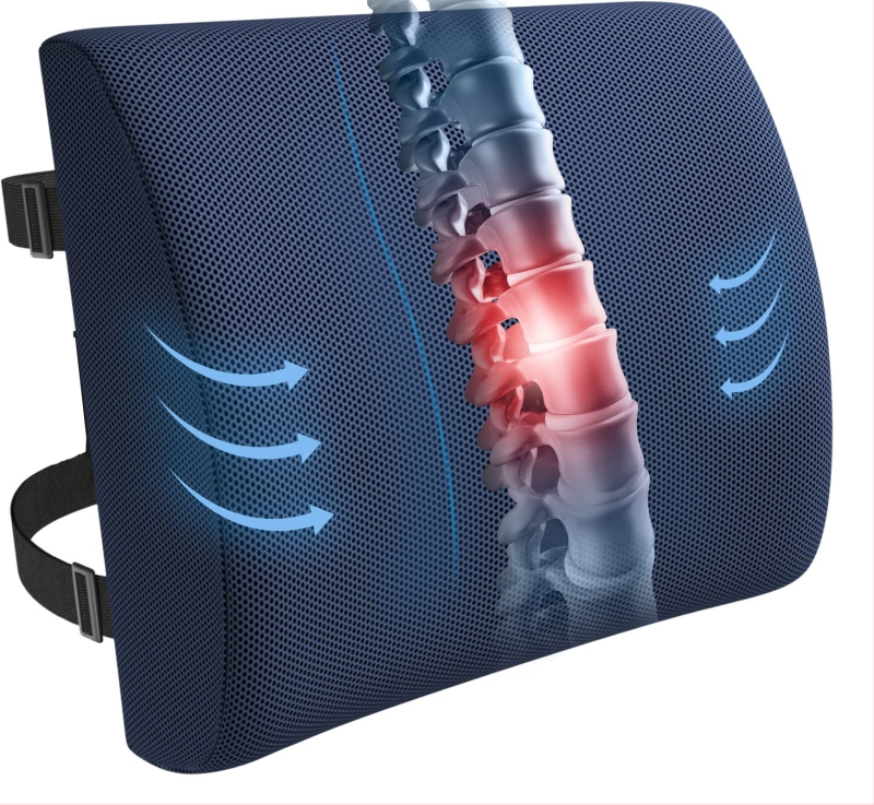 Piiriülene Amazoni auto nimmetugi mäluvahust kontoritooli ergonoomiline puusapadjaga nimmetugi aeglane selg