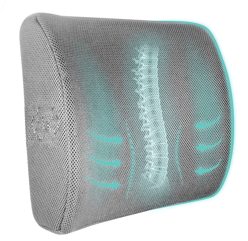 Piiriülene Amazoni auto nimmetugi mäluvahust kontoritooli ergonoomiline puusapadjaga nimmetugi aeglane selg