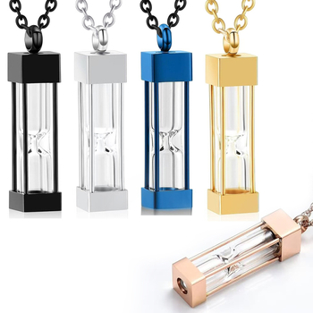 Amazoni kuuma liivakella tuhast ripats, silindriline roostevabast terasest mälestus lemmikloomade perekonna tuhast kaelakee ripats