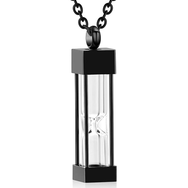 Amazoni kuuma liivakella tuhast ripats, silindriline roostevabast terasest mälestus lemmikloomade perekonna tuhast kaelakee ripats